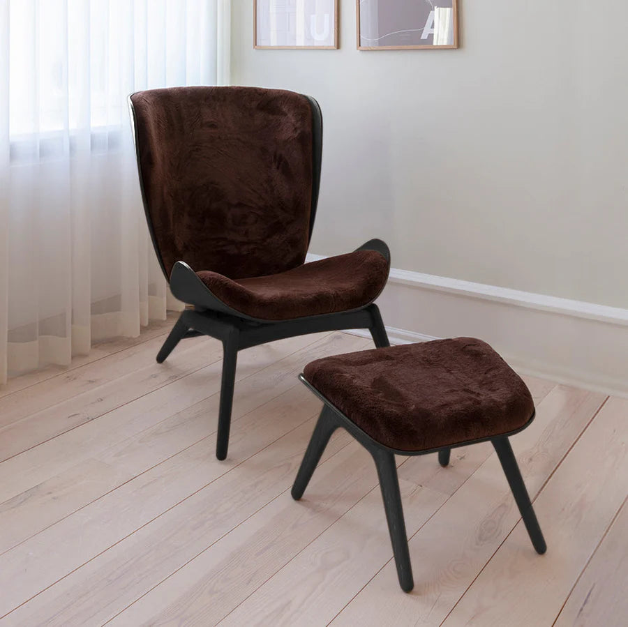 UMAGE The Reader Wing Chair, Black Oak