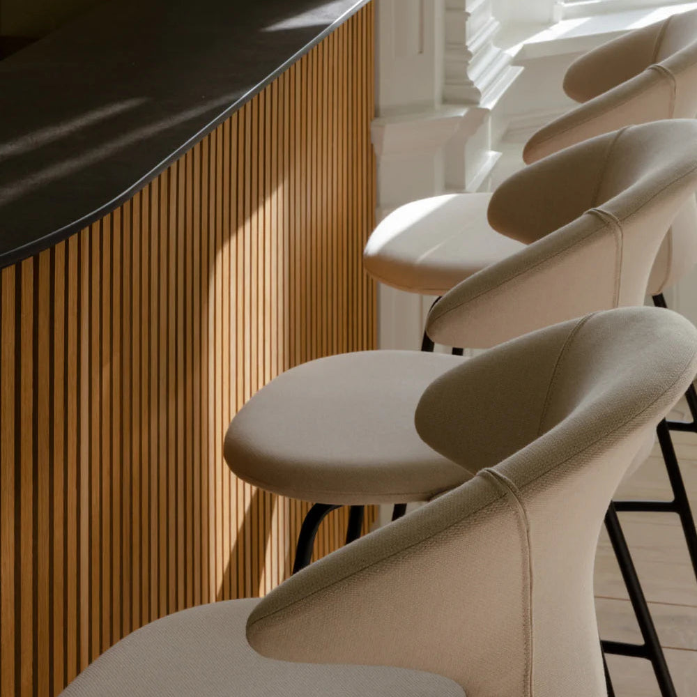 UMAGE Time Flies Bar Stool, Black Legs