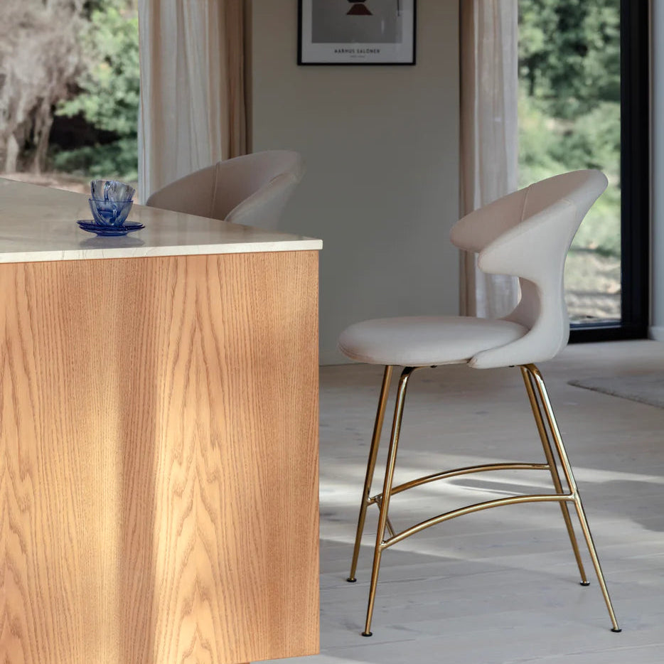 UMAGE Time Flies Counter Stool, Chrome Legs