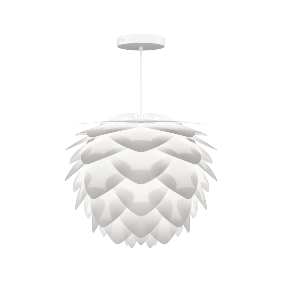 UMAGE Silvia White Hardwired Pendant, Medium