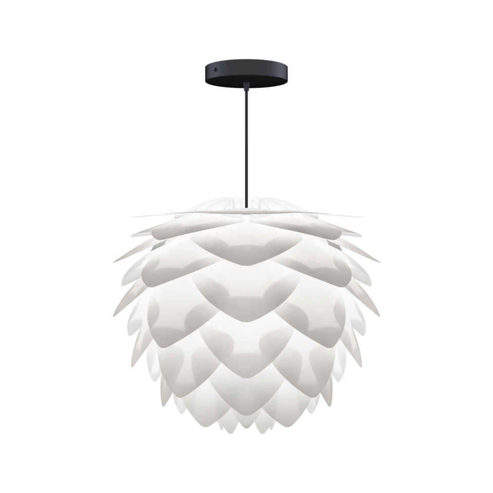UMAGE Silvia White Hardwired Pendant, Medium