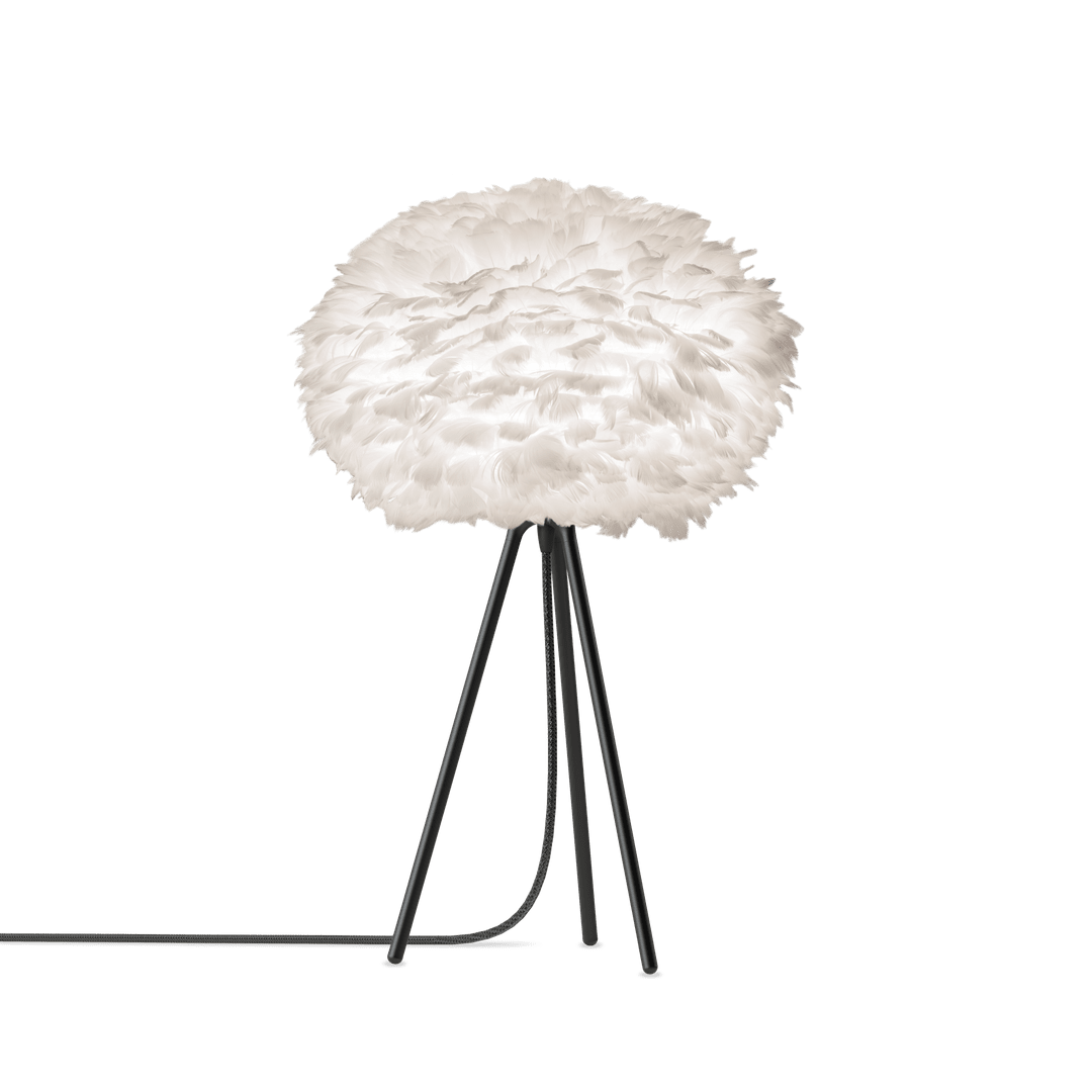 UMAGE Eos Tripod Table Lamp, White Lampshade