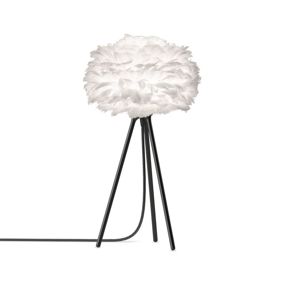 UMAGE Eos Tripod Table Lamp, White Lampshade