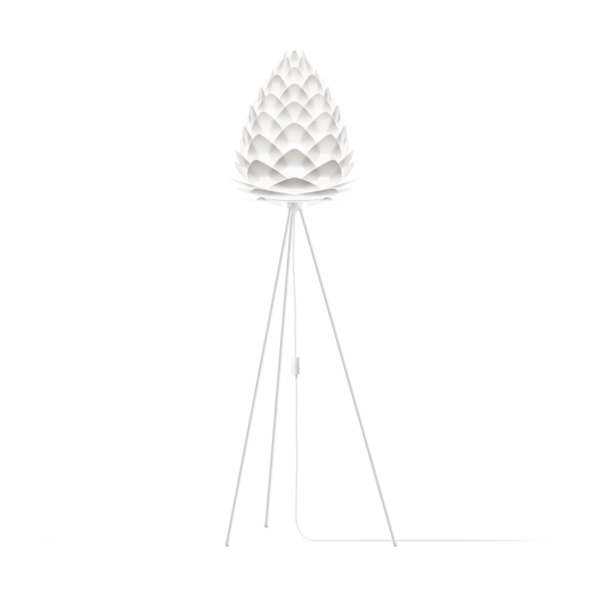 UMAGE Conia White Tripod Floor Lamp, H: 63", Medium Lampshade