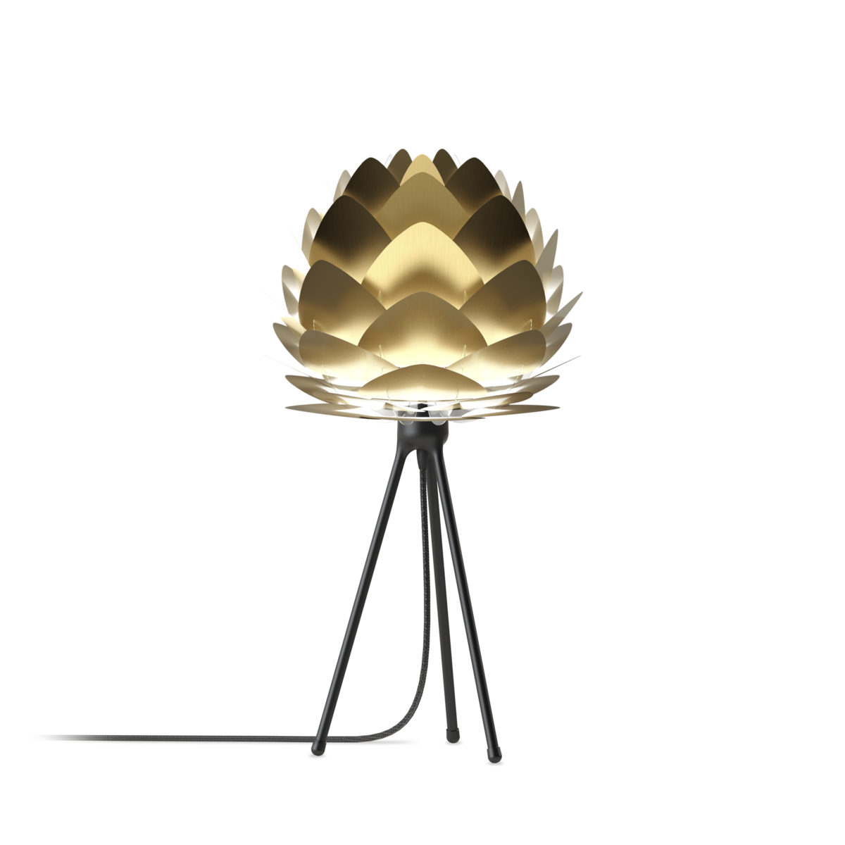 UMAGE Aluvia Tripod Table Lamp, Mini Lampshade