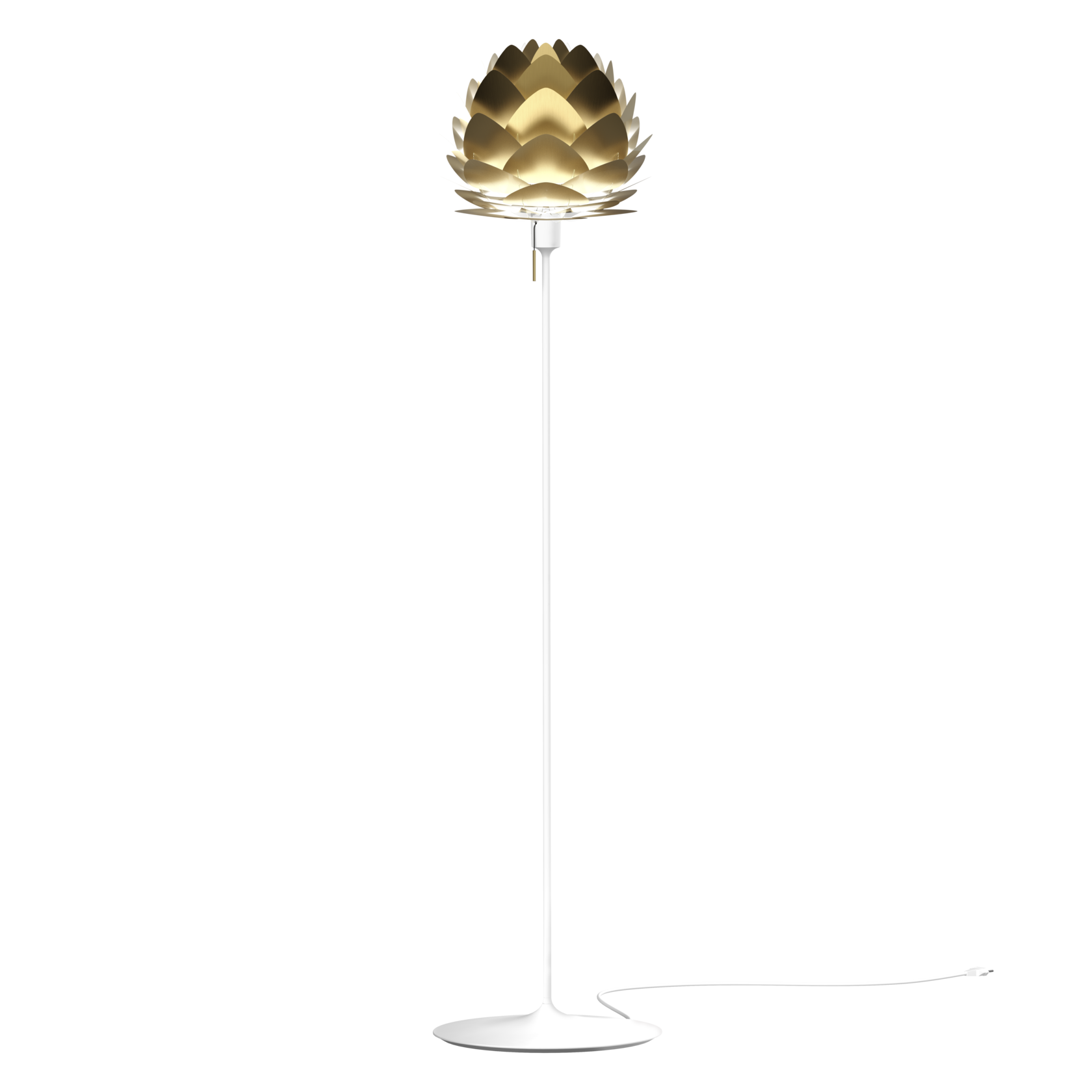 UMAGE Aluvia Mini Santé Floor Lamp, Brushed Brass