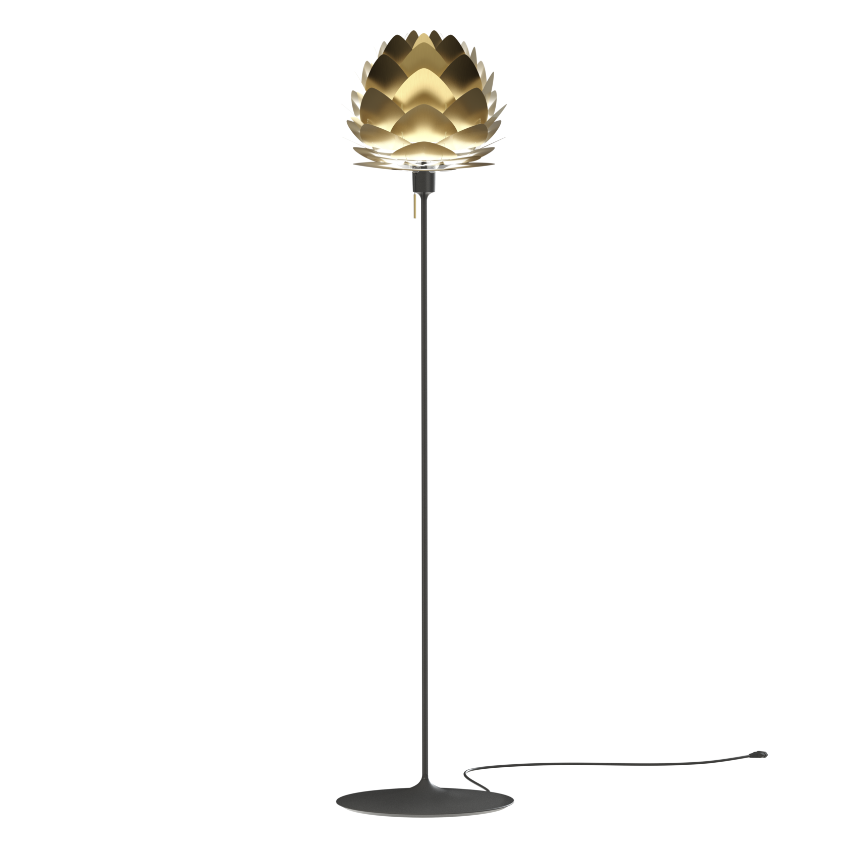 UMAGE Aluvia Mini Santé Floor Lamp, Brushed Brass