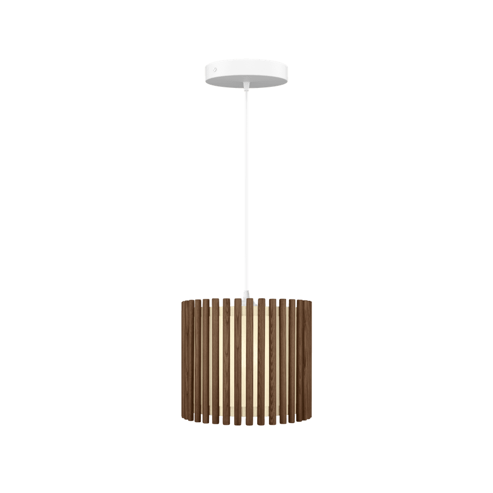 UMAGE Komorebi Hardwired Pendant, Circle, Dark Oak