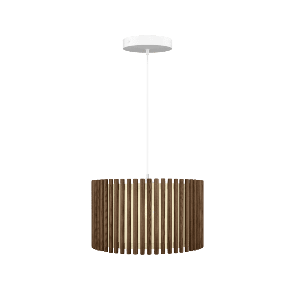 UMAGE Komorebi Hardwired Pendant, Circle, Dark Oak