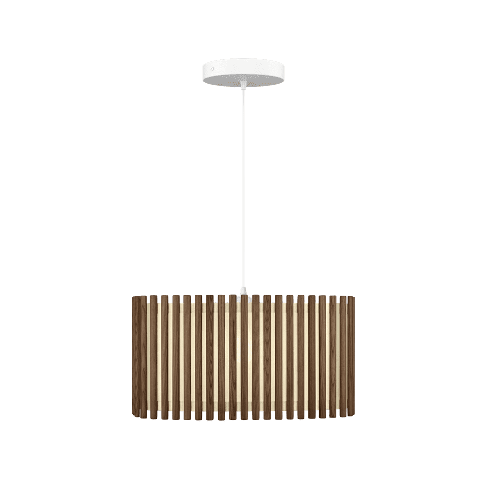 UMAGE Komorebi Hardwired Pendant, Rectangular, Dark Oak