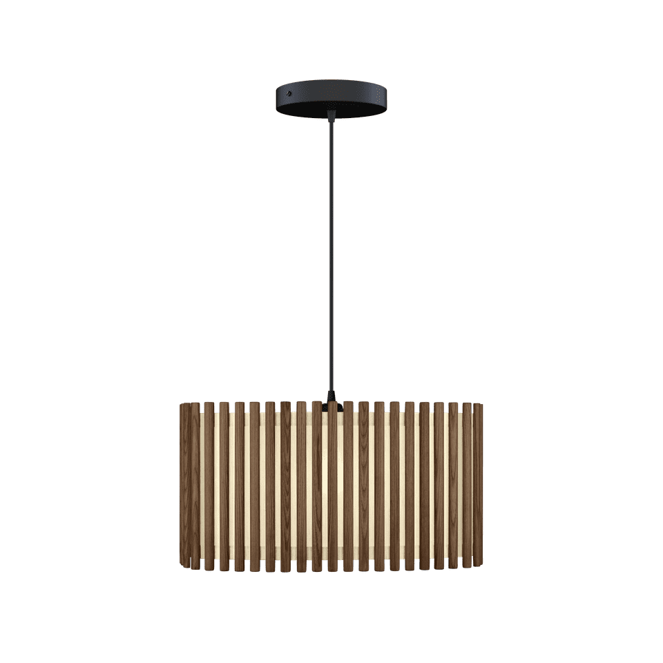 UMAGE Komorebi Hardwired Pendant, Rectangular, Dark Oak