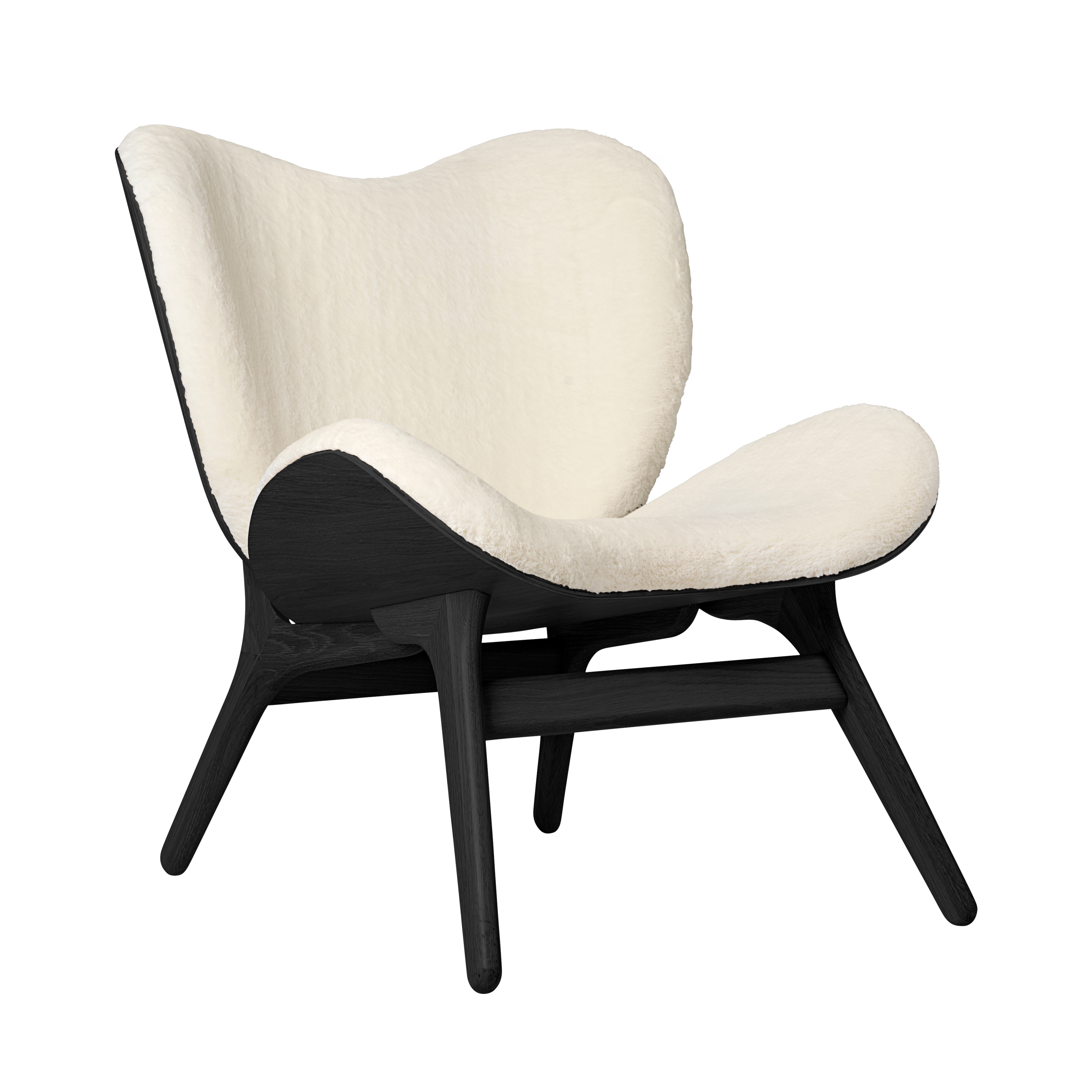 UMAGE A Conversation Piece Lounge Chair, Low, Black Oak