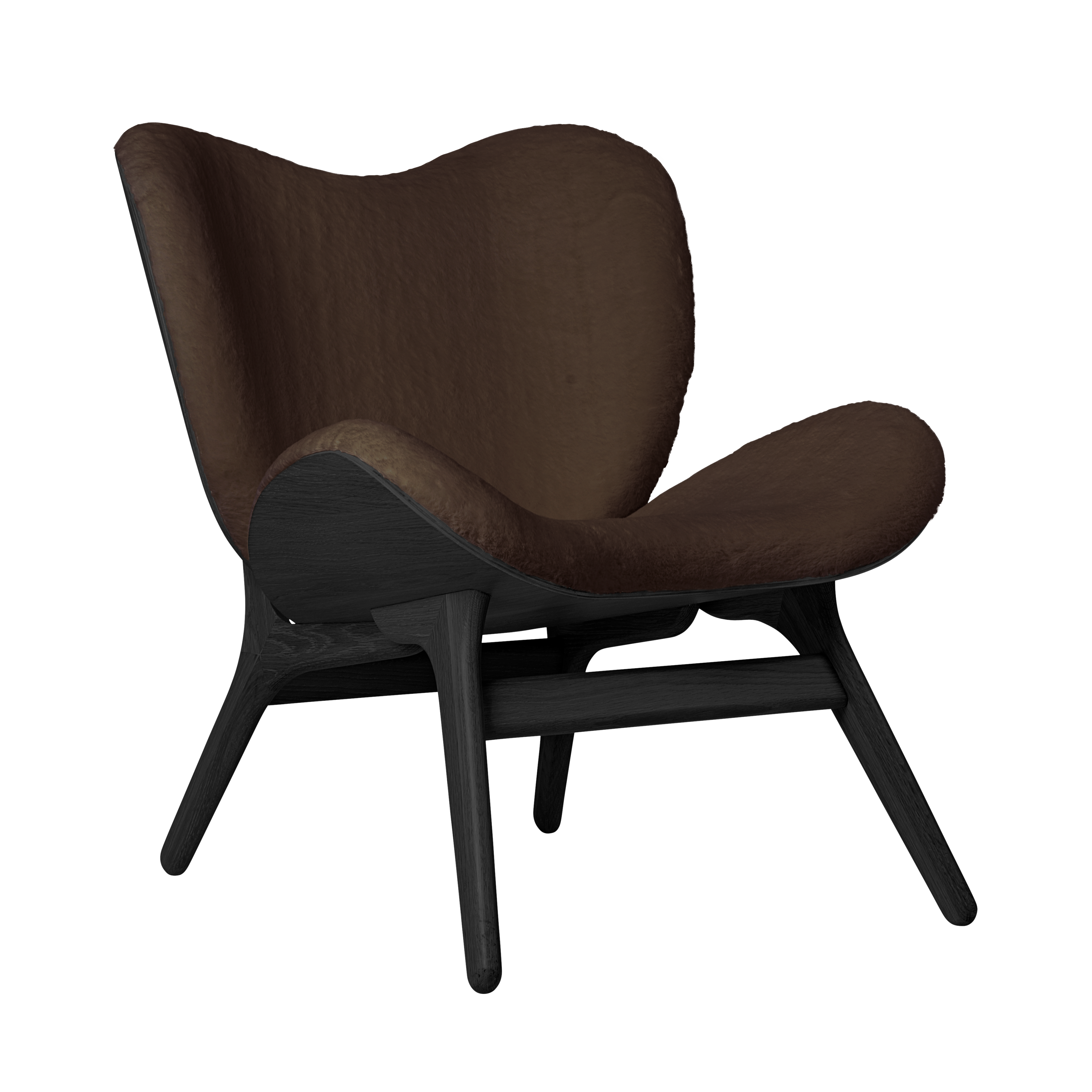 UMAGE A Conversation Piece Lounge Chair, Low, Black Oak
