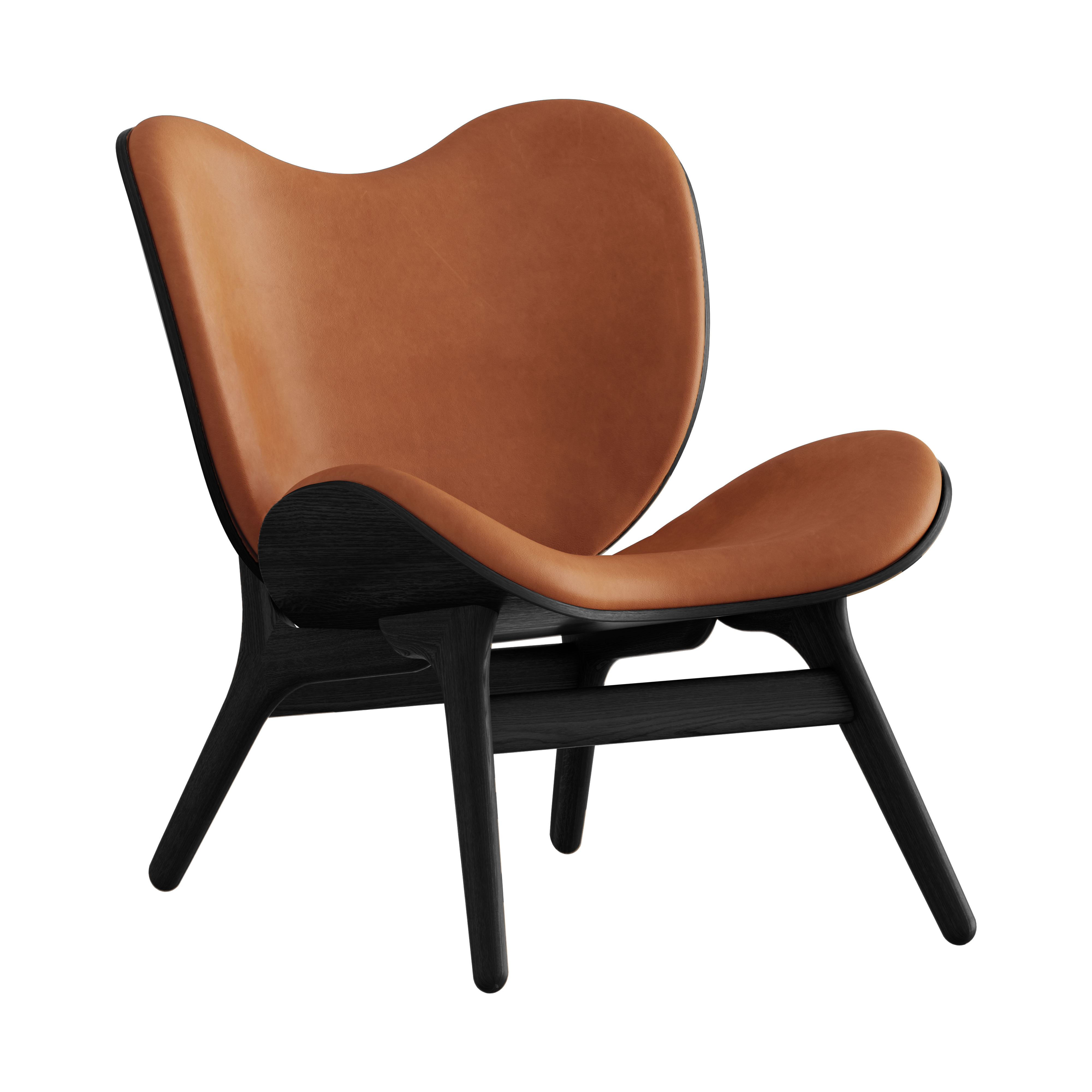 UMAGE A Conversation Piece Lounge Chair, Low, Black Oak
