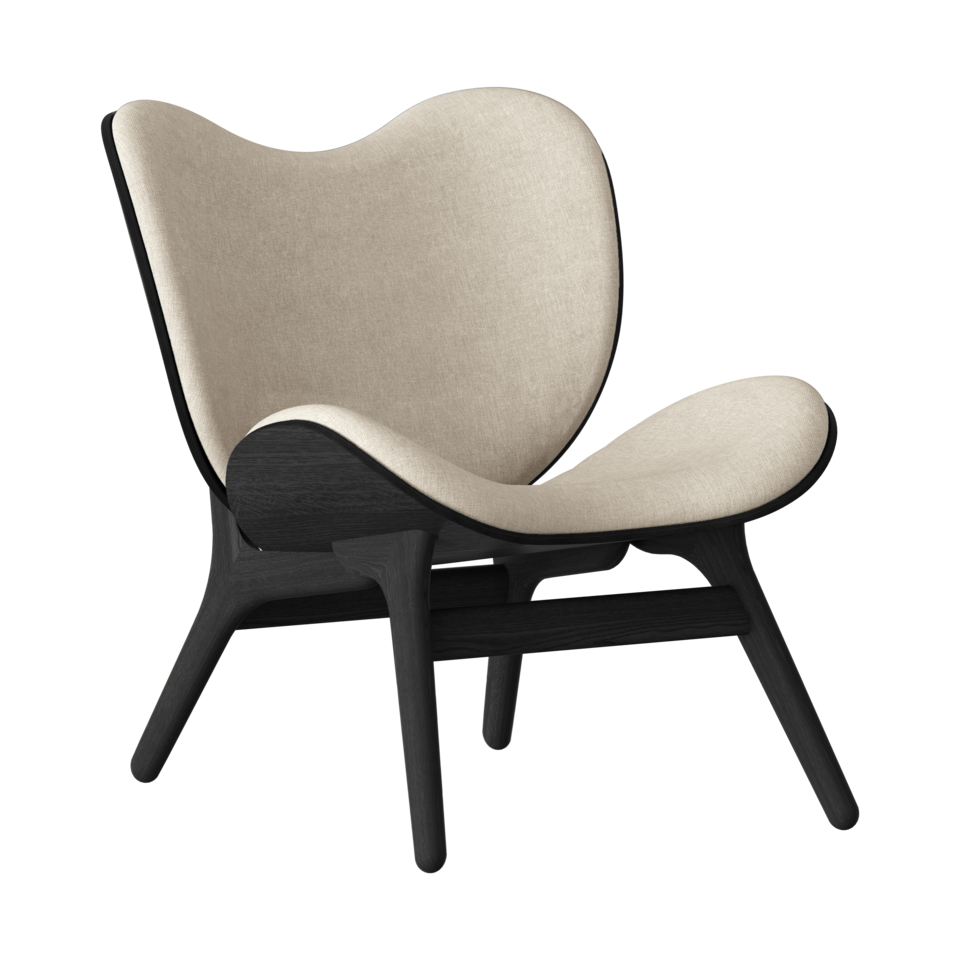 UMAGE A Conversation Piece Lounge Chair, Low, Black Oak