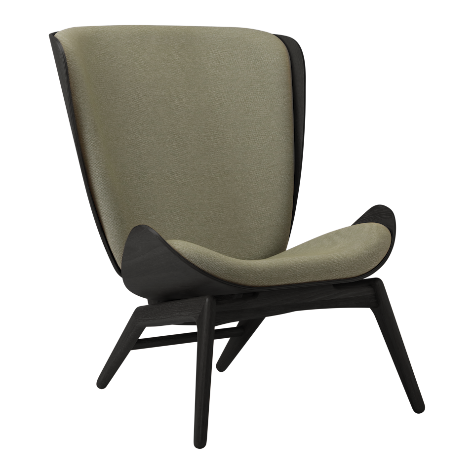 UMAGE The Reader Wing Chair, Black Oak
