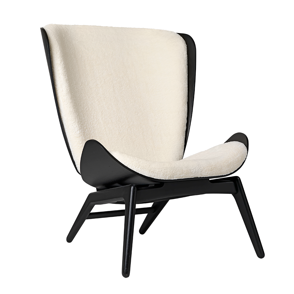 UMAGE The Reader Wing Chair, Black Oak