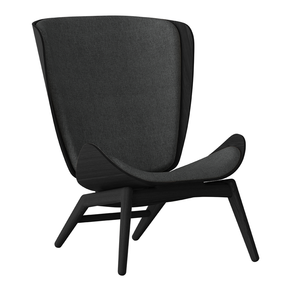 UMAGE The Reader Wing Chair, Black Oak