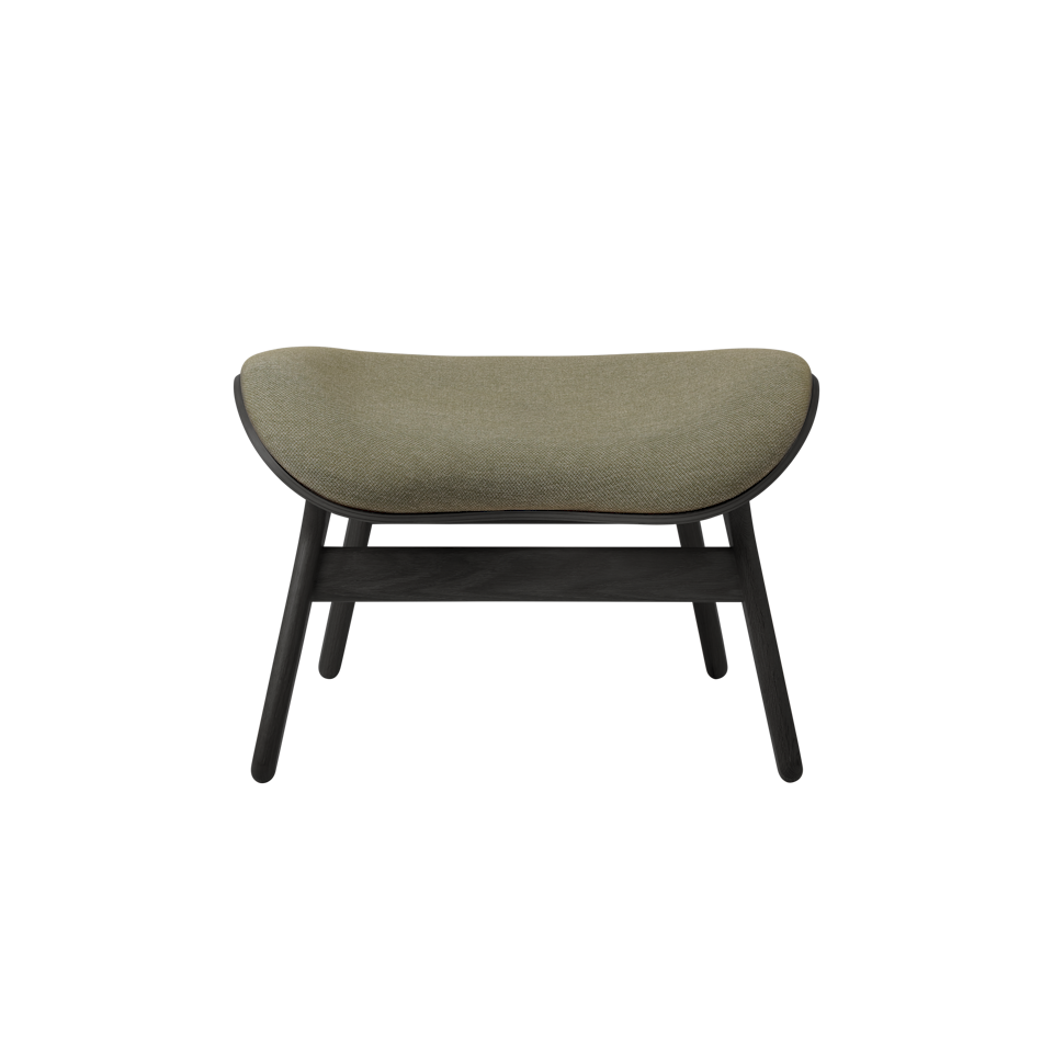 UMAGE A Conversation Piece Ottoman, Black Oak