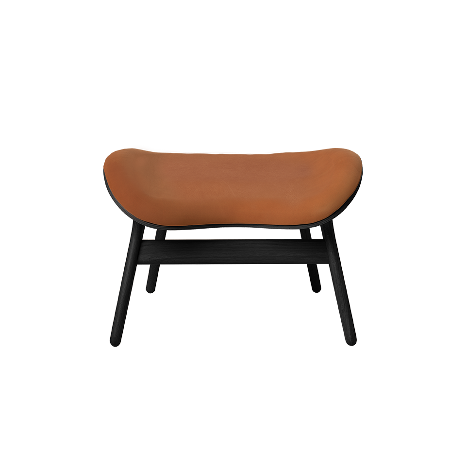 UMAGE A Conversation Piece Ottoman, Black Oak