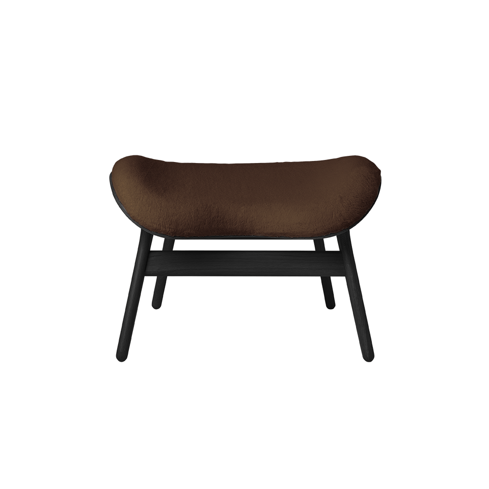 UMAGE A Conversation Piece Ottoman, Black Oak