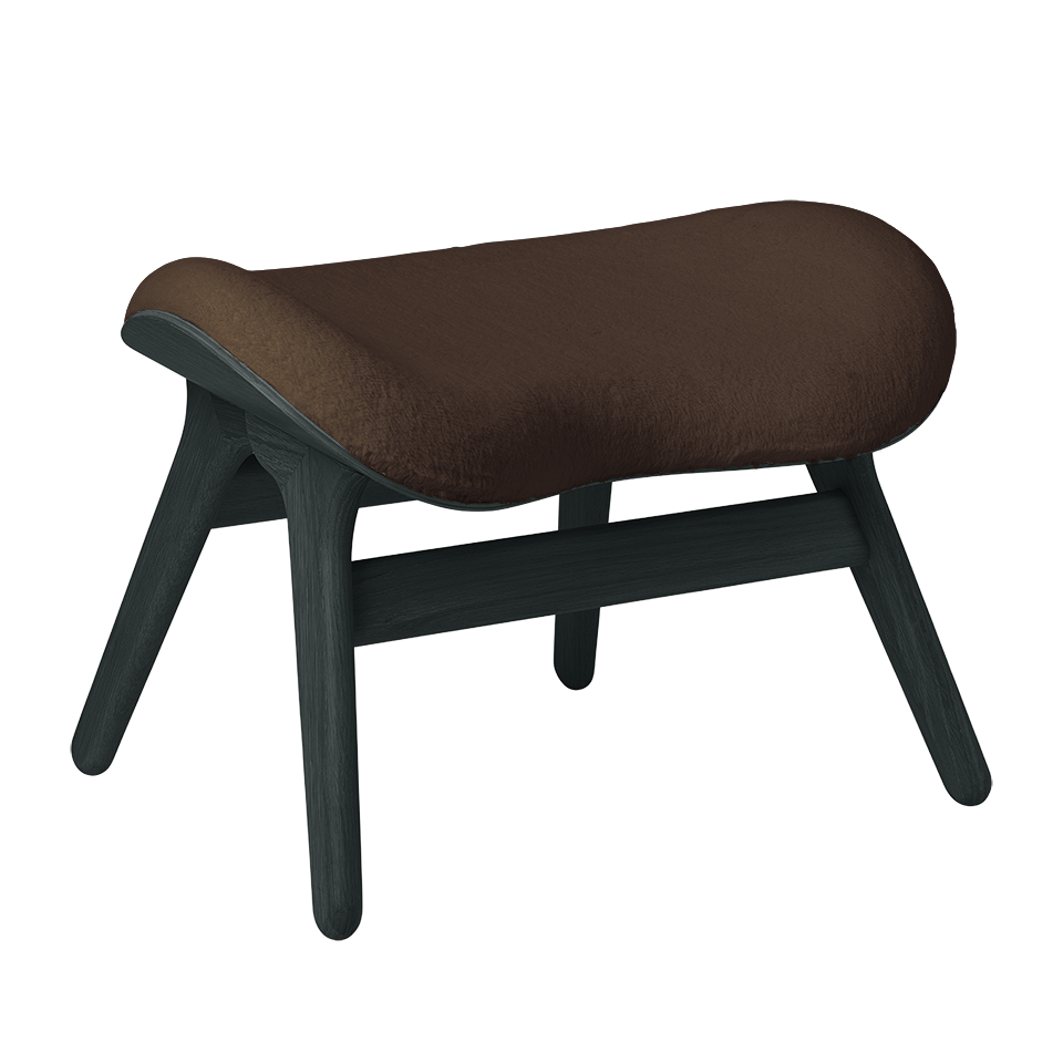 UMAGE A Conversation Piece Ottoman, Black Oak