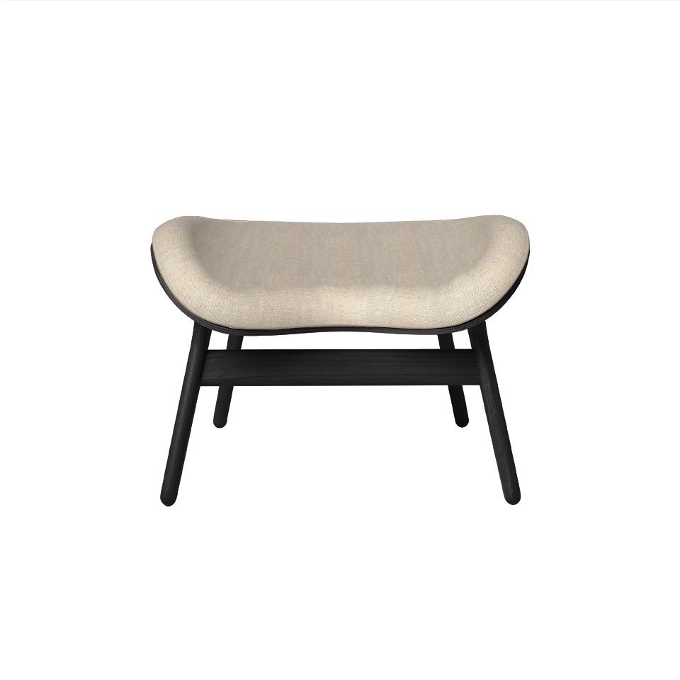 UMAGE A Conversation Piece Ottoman, Black Oak