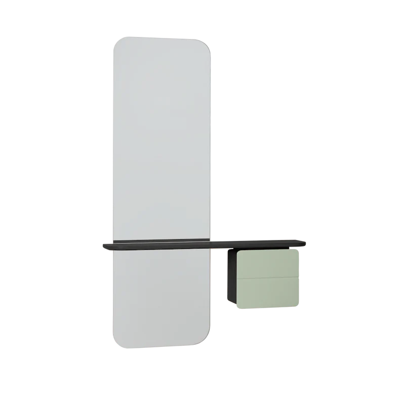 UMAGE One More Look Mirror, Black Oak