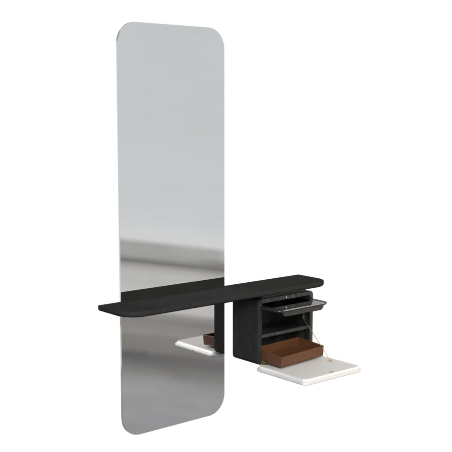 UMAGE One More Look Mirror, Black Oak