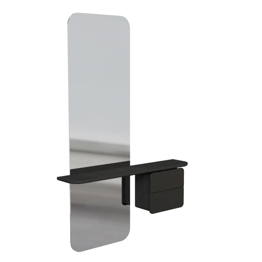 UMAGE One More Look Mirror, Black Oak