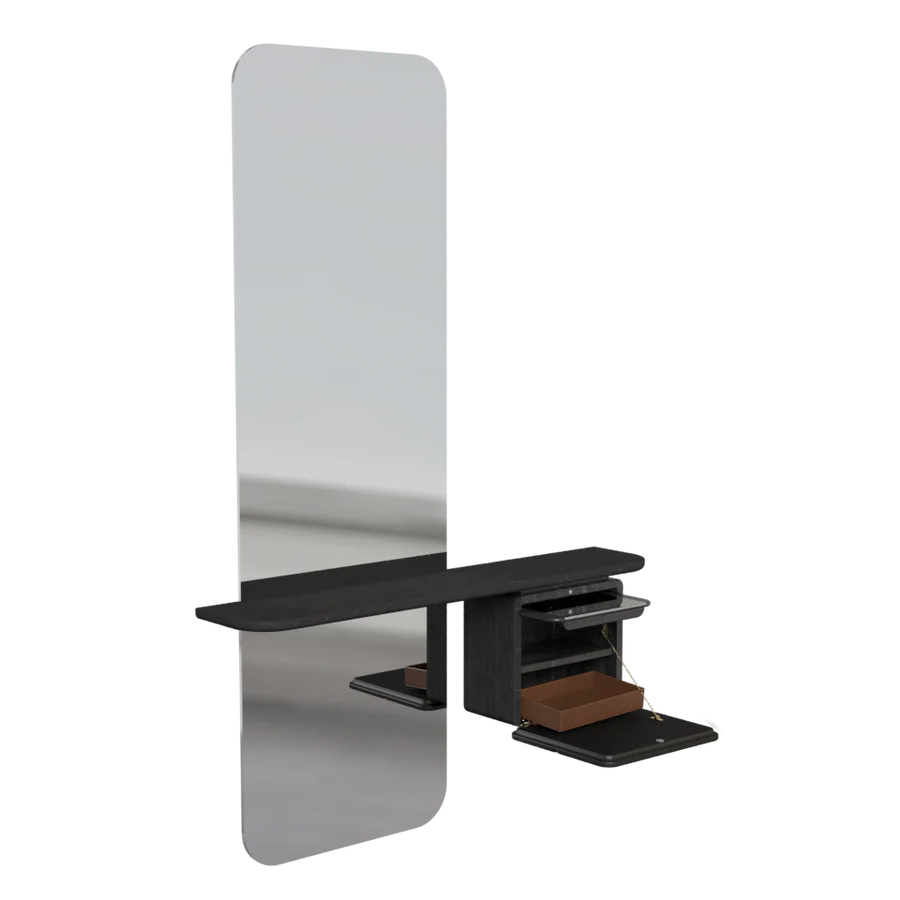 UMAGE One More Look Mirror, Black Oak