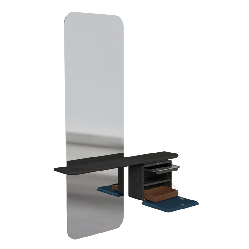 UMAGE One More Look Mirror, Black Oak