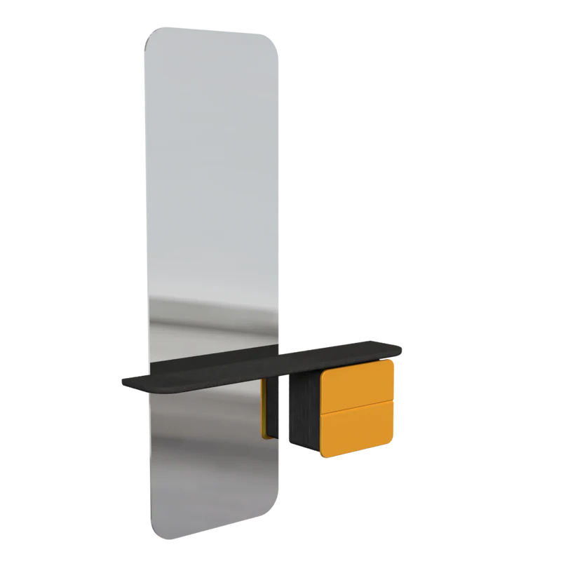 UMAGE One More Look Mirror, Black Oak