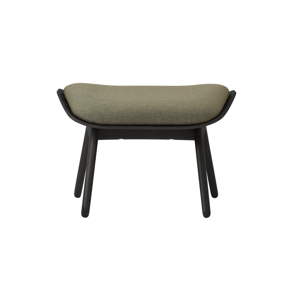 UMAGE The Reader Ottoman, Black Oak