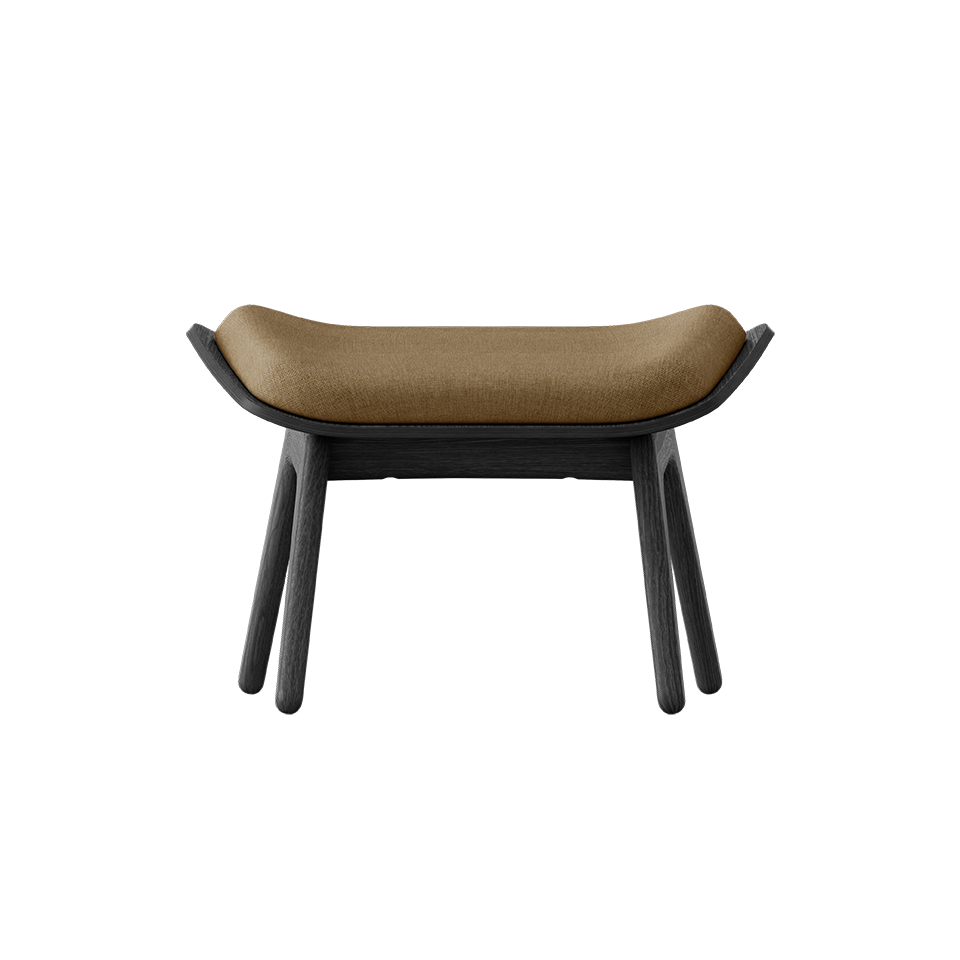 UMAGE The Reader Ottoman, Black Oak