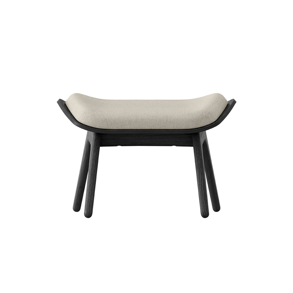 UMAGE The Reader Ottoman, Black Oak