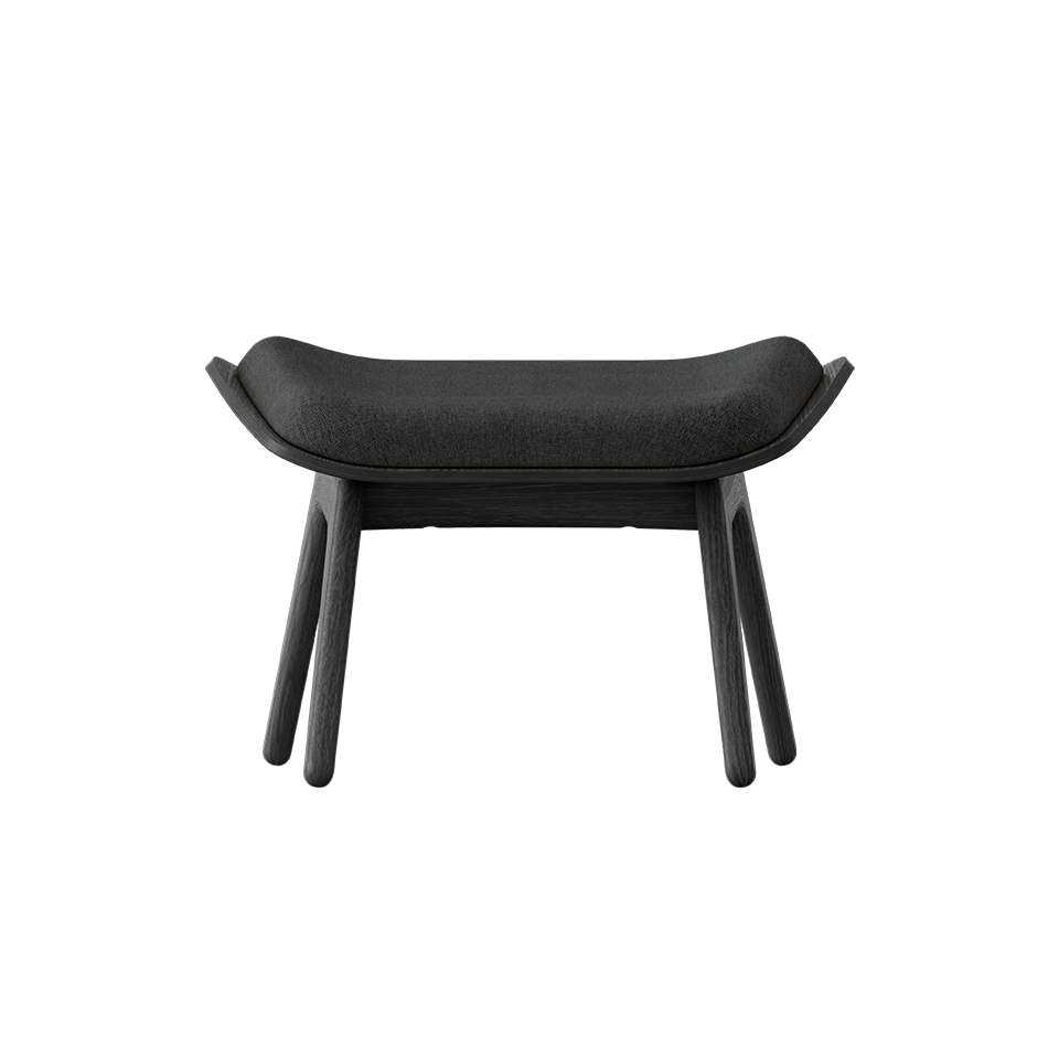 UMAGE The Reader Ottoman, Black Oak