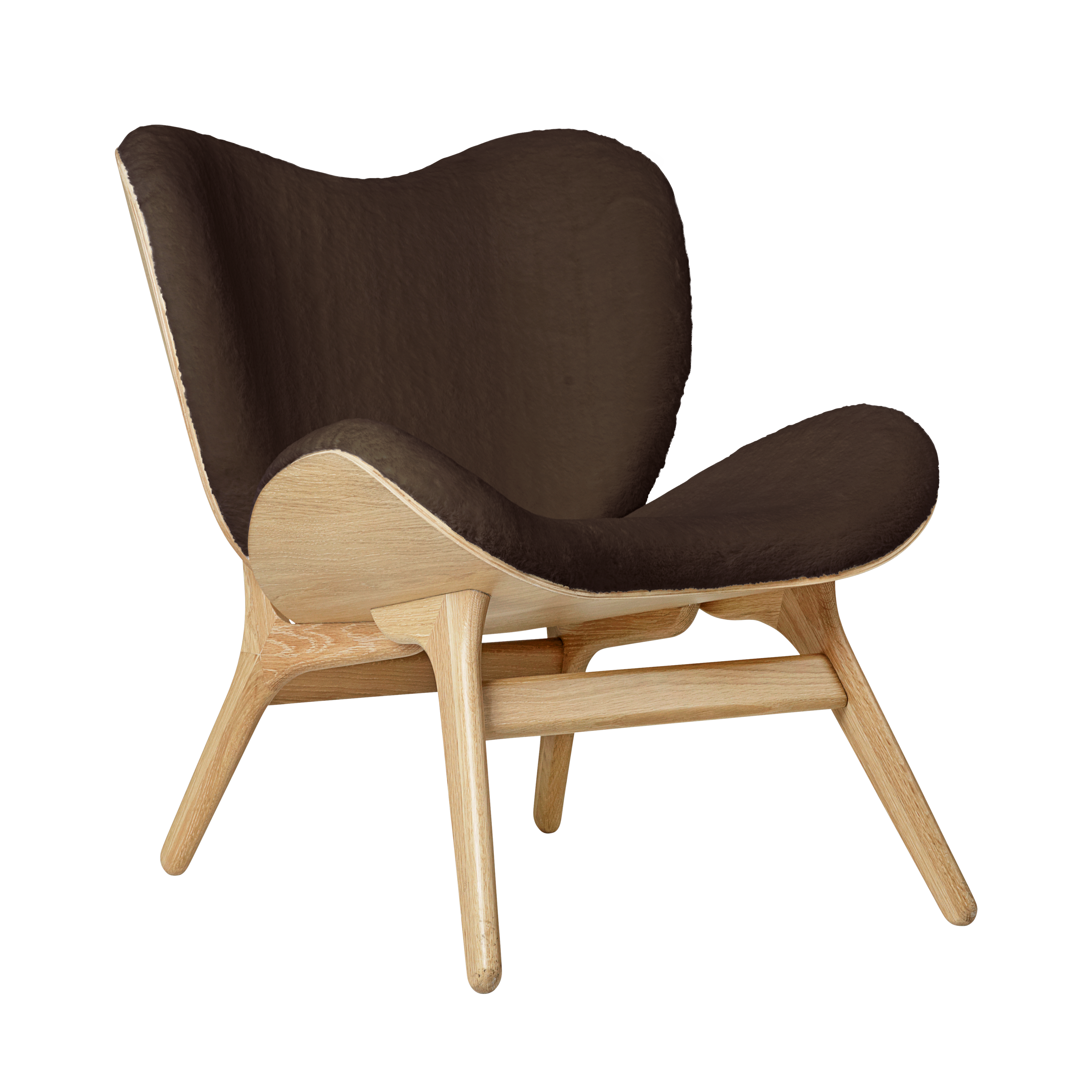 UMAGE A Conversation Piece Lounge Chair, Low, Oak