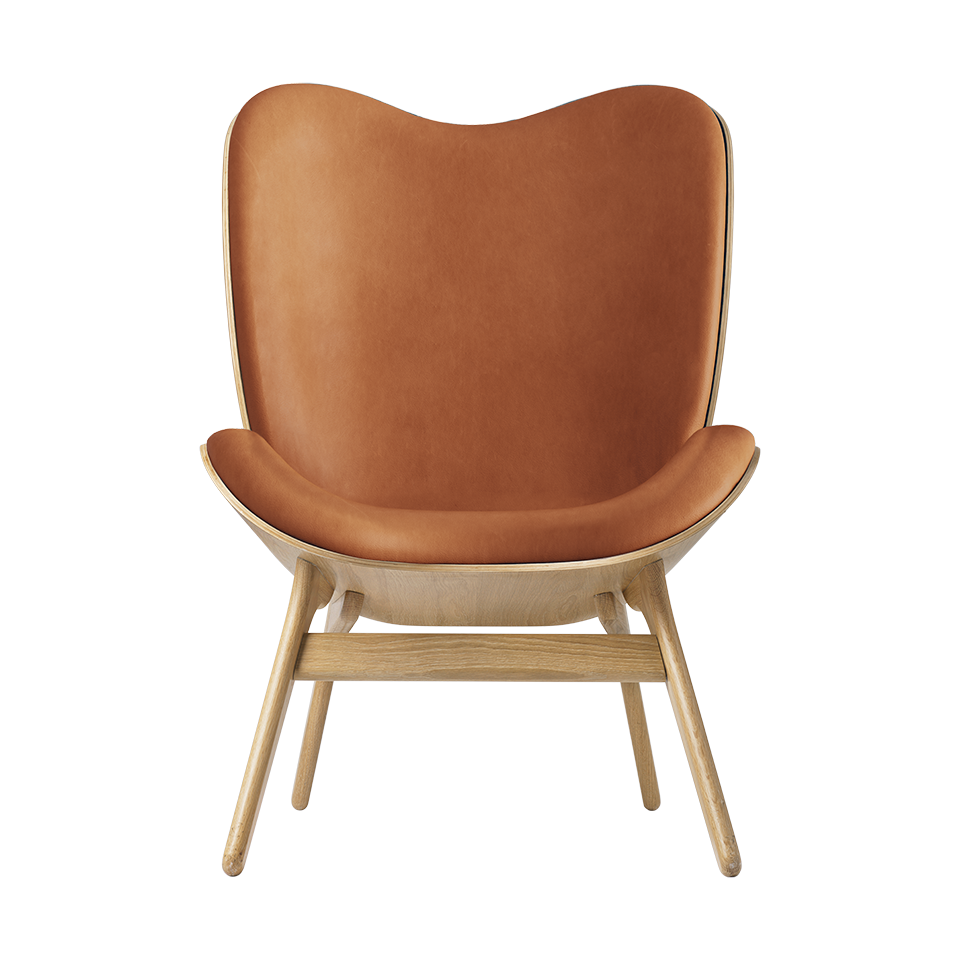 UMAGE A Conversation Piece Lounge Chair, Tall, Oak
