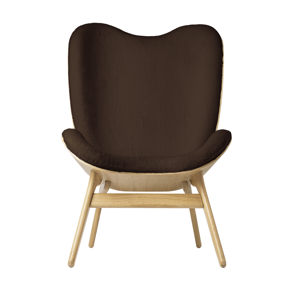 UMAGE A Conversation Piece Lounge Chair, Tall, Oak
