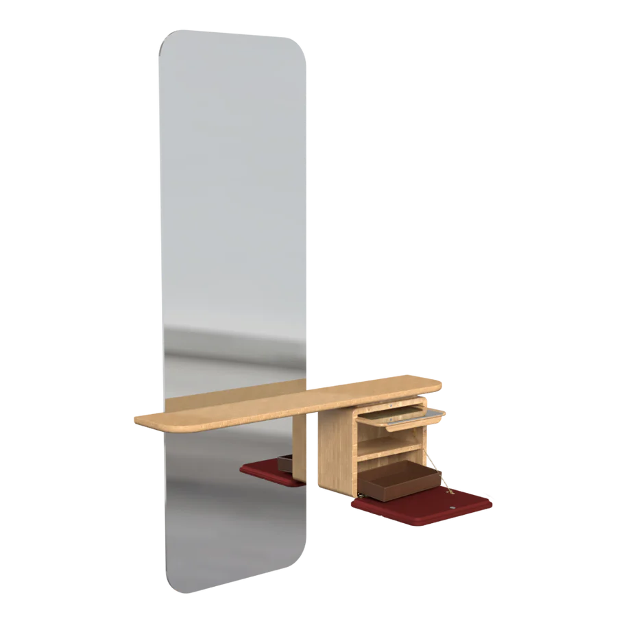 UMAGE One More Look Mirror, Oak