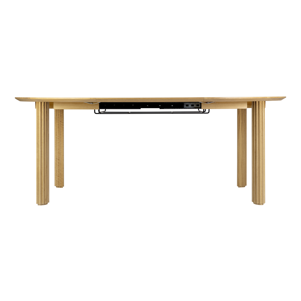 UMAGE Comfort Circle Dining Table with Extension, Oak