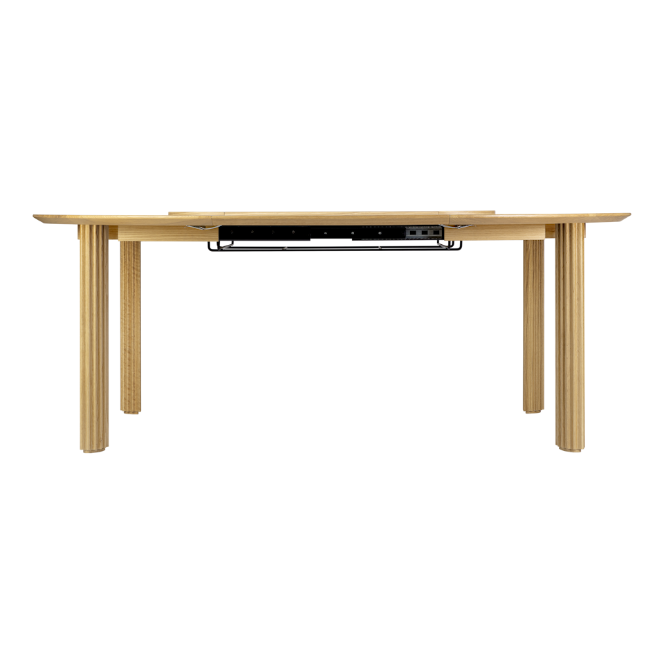 UMAGE Comfort Circle Dining Table with Extension, Oak