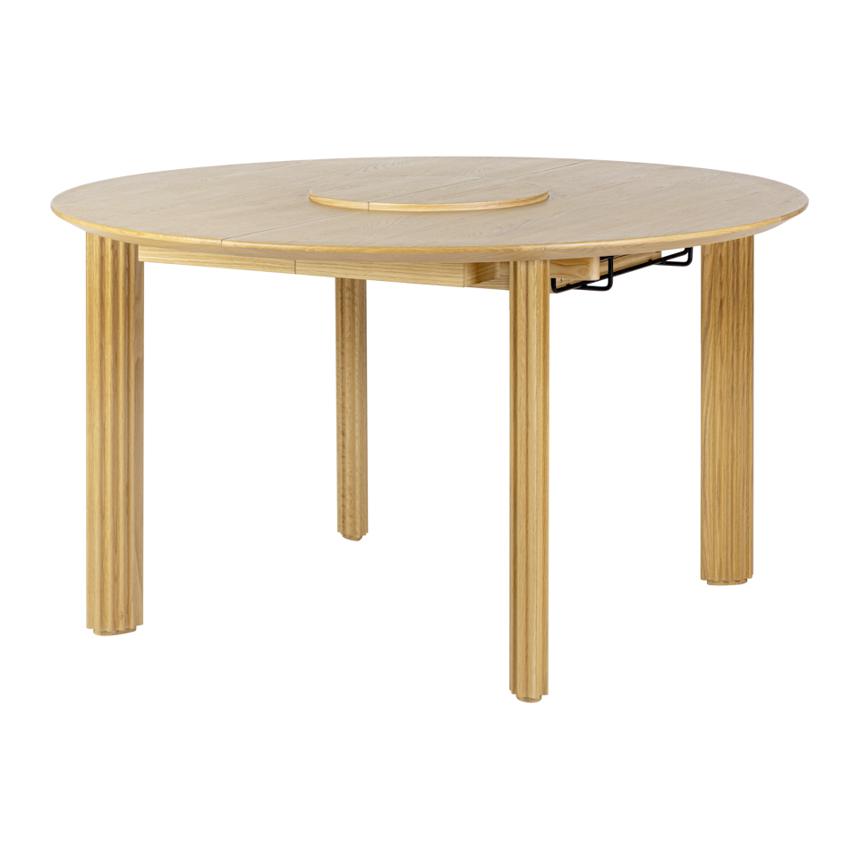 UMAGE Comfort Circle Dining Table with Extension, Oak