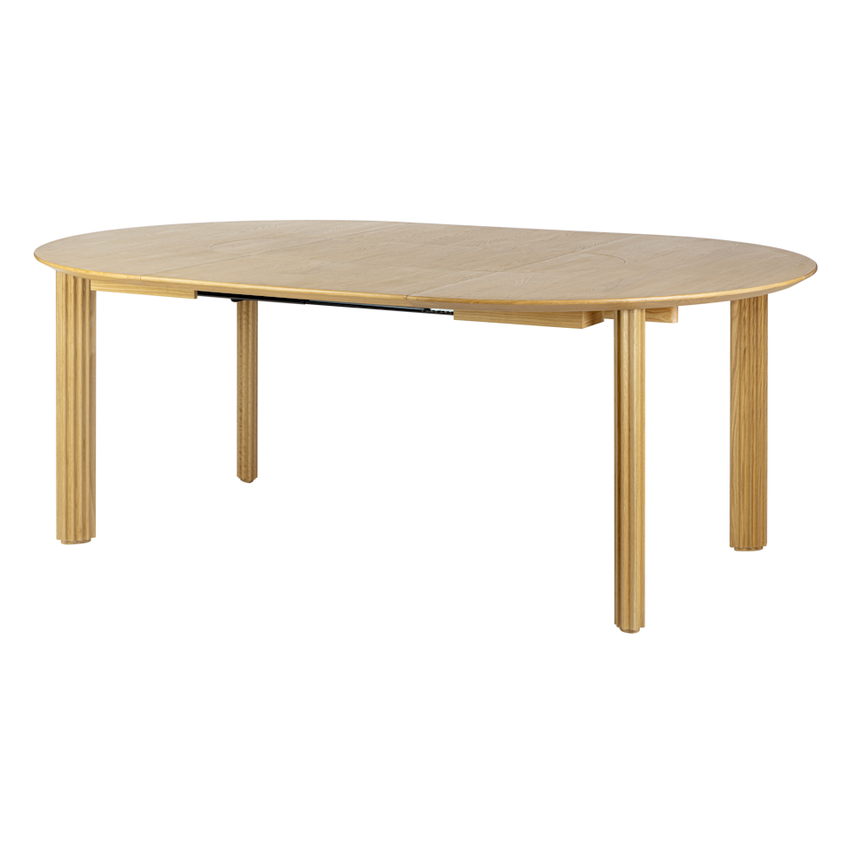 UMAGE Comfort Circle Dining Table with Extension, Oak