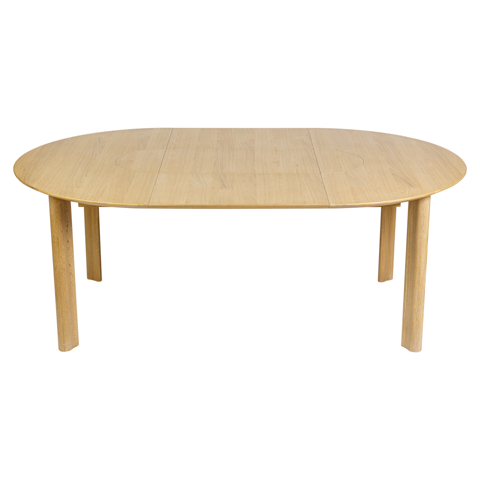 UMAGE Comfort Circle Dining Table with Extension, Oak