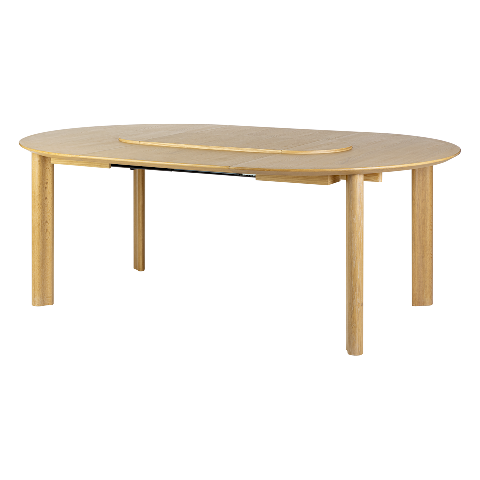 UMAGE Comfort Circle Dining Table with Extension, Oak