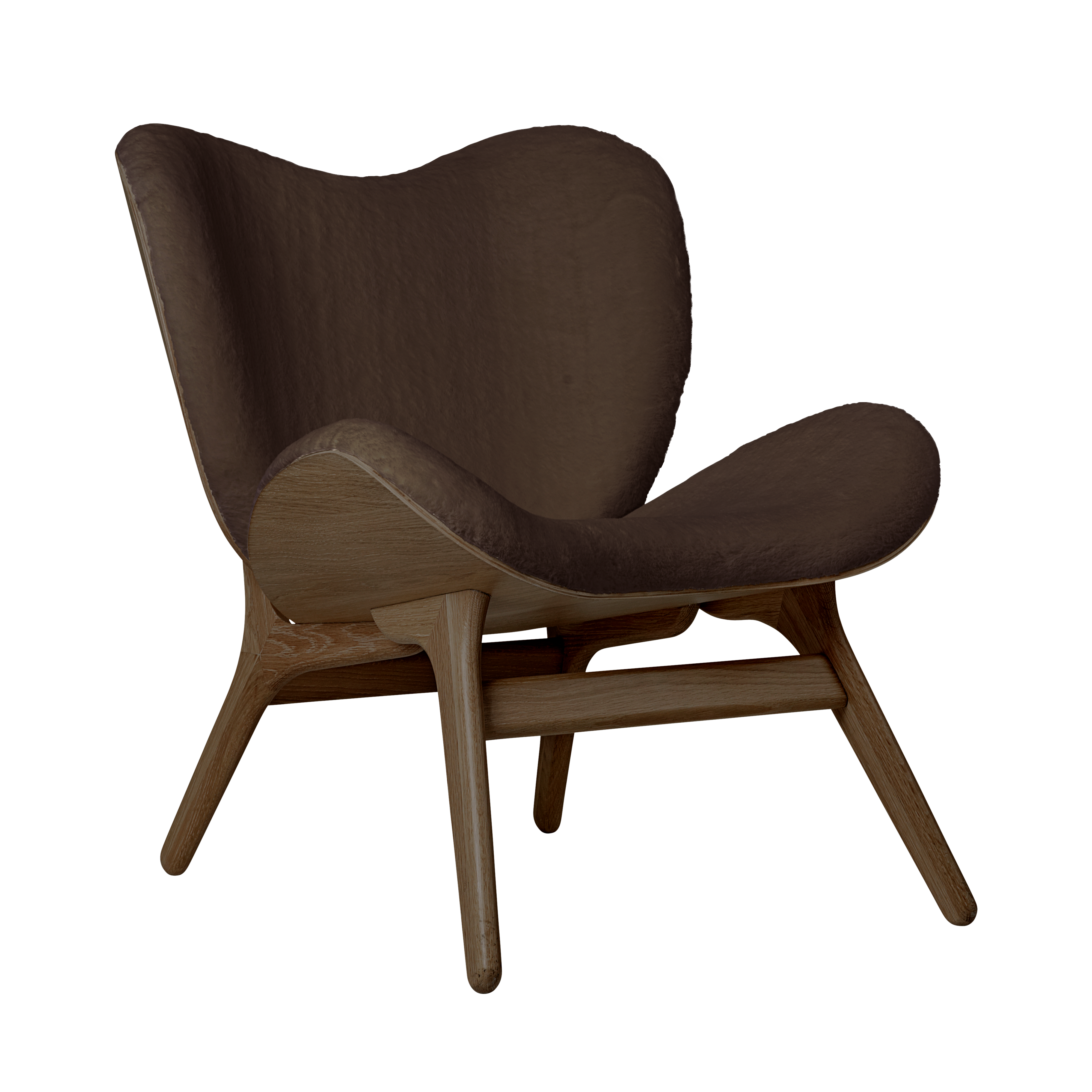 UMAGE A Conversation Piece Lounge Chair, Low, Dark Oak