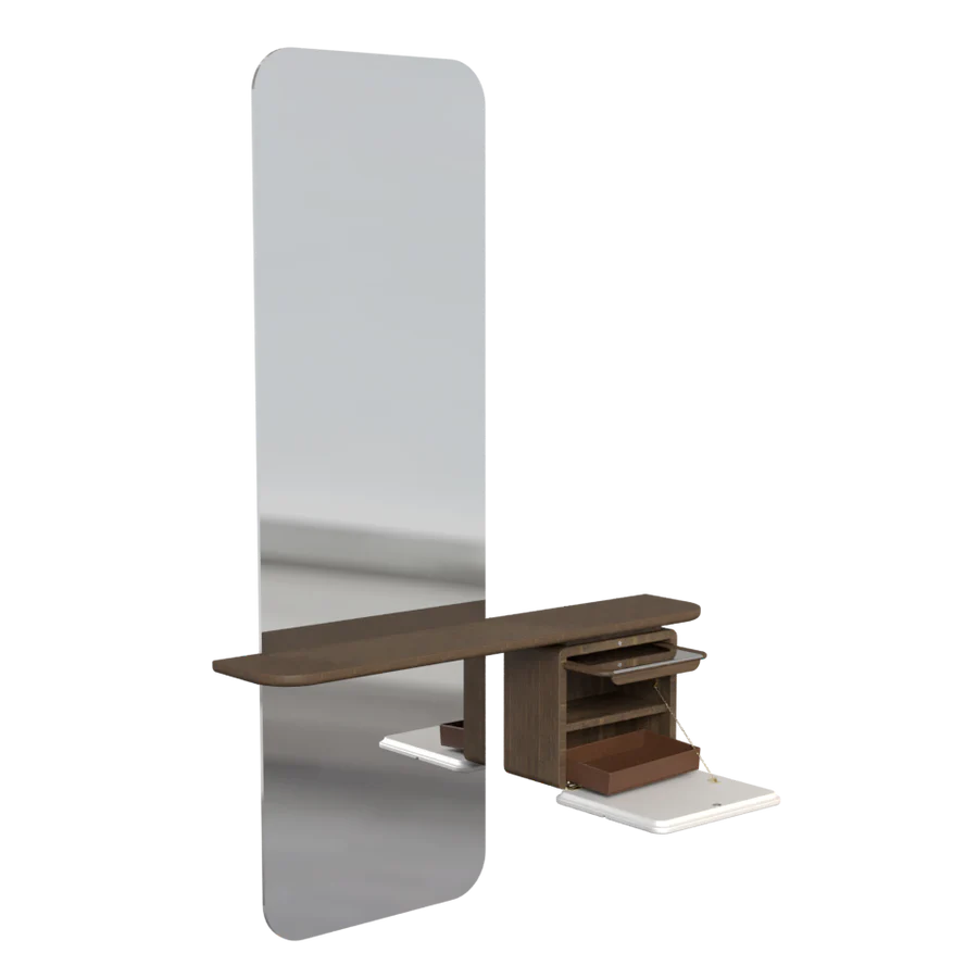 UMAGE One More Look Mirror, Dark Oak