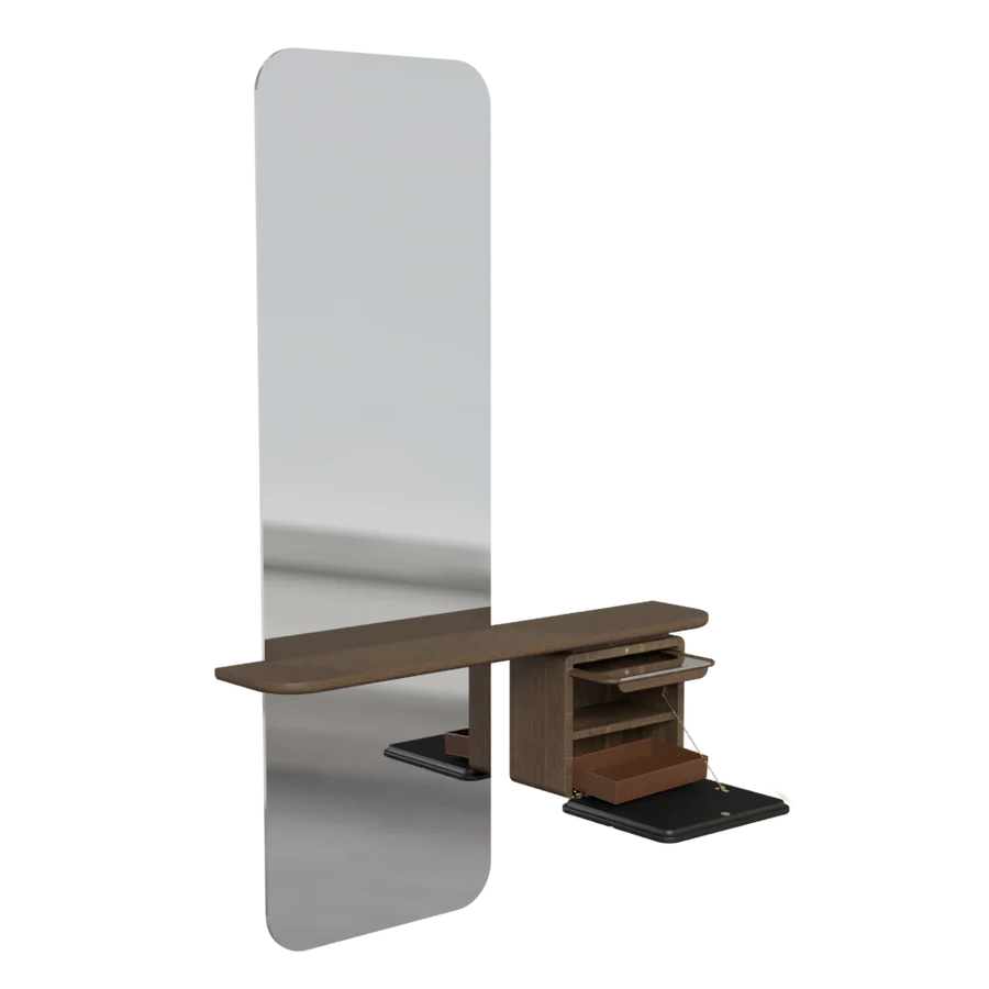 UMAGE One More Look Mirror, Dark Oak